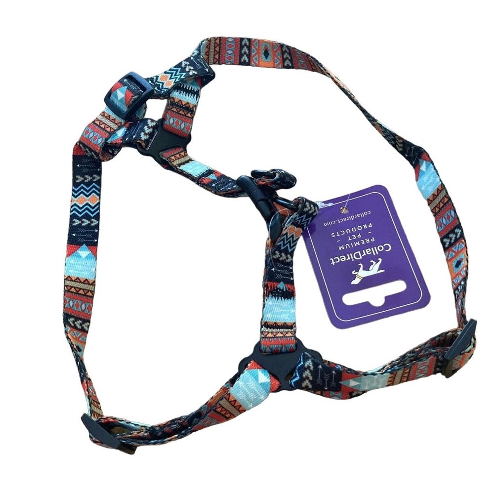 CollarDirect Tribal Aztec Bright Arrow Triangle Step In Puppy Dog Harness Small